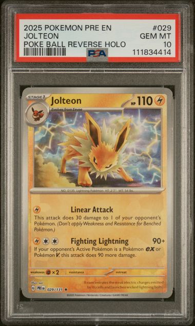 PSA 10 Jolteon Pokeball Prismatic Evolutions 029/131