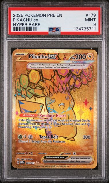PSA 9 Pikachu ex Prismatic Evolutions 179/131