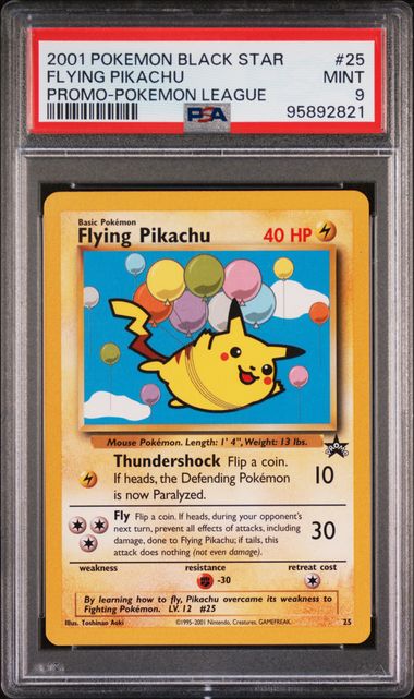 PSA 9 Flying Pikachu Black Star Promo 25