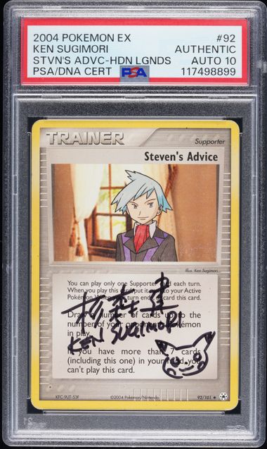 PSA 10 Steven's Advice Ken Sugimori Autograph Authentic 92/101