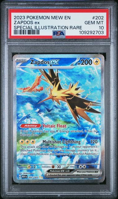 PSA 10 Zapdos ex 151 202/165