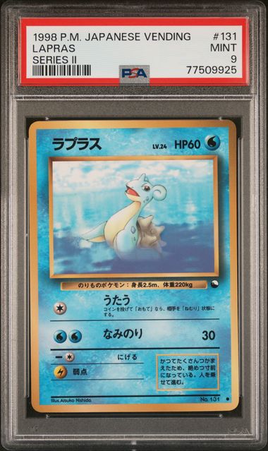 PSA 9 Lapras Japanese Vending Series II 131