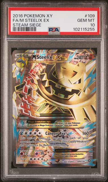 PSA 10 M Steelix ex Steam Siege 109/114
