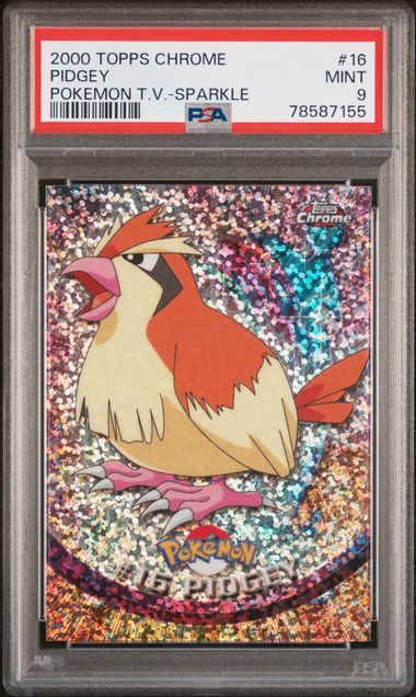 PSA 9 Pidgey Topps Chrome Sparkle 16