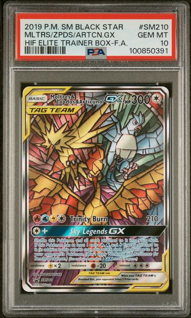 PSA 10 Moltres&Zapdos&Articuno GX Black Star Promo SM210