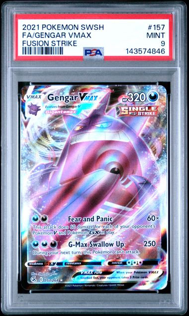 PSA 9 Gengar VMAX Fusion Strike 157/264