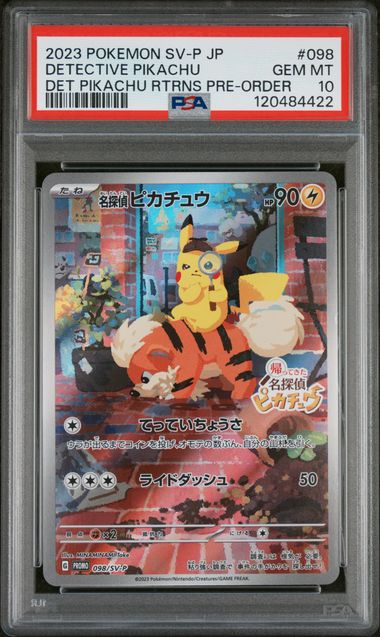 PSA 10 Detective Pikachu Chinese Det Pikachu Returns 098/SV-P