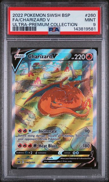 PSA 9 Charizard V Black Star Promo SWSH260