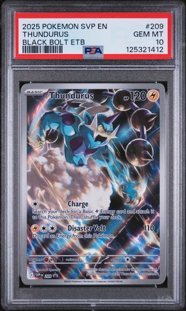 PSA 10 Thundurus Black Bolt Promo 209