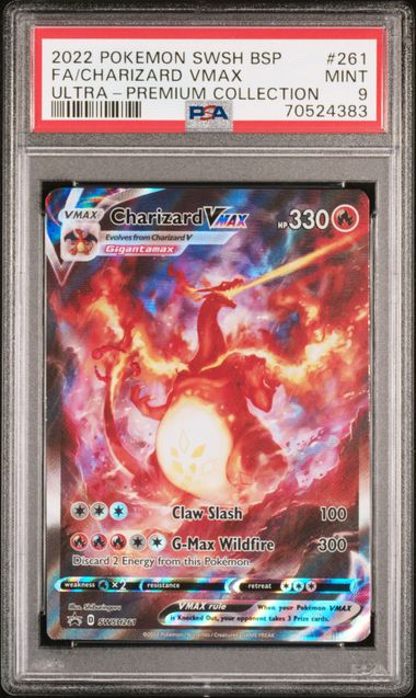 PSA 9 Charizard VMAX UPC Black Star Promo SWSH261