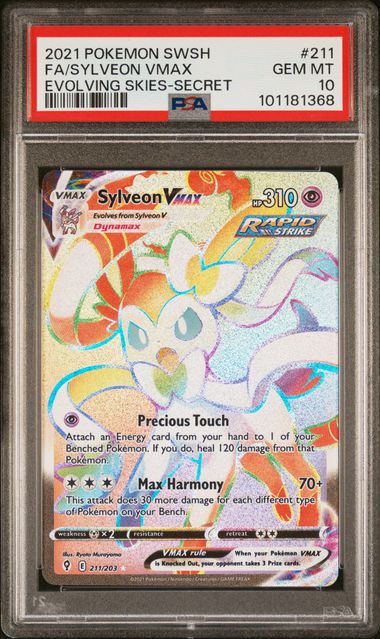 PSA 10 Sylveon VMAX Evolving Skies 211/203