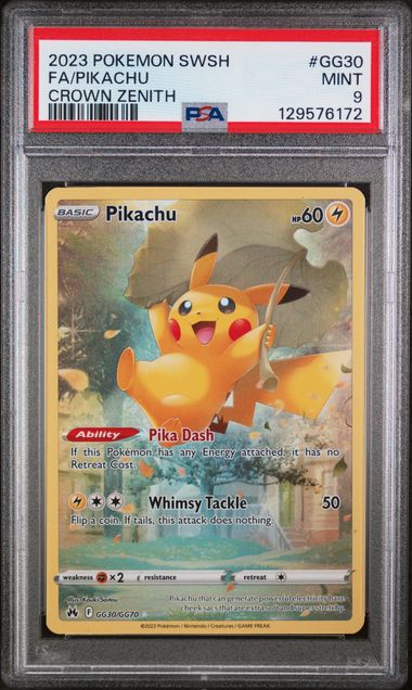 PSA 9 Pikachu Crown Zenith GG30/GG70