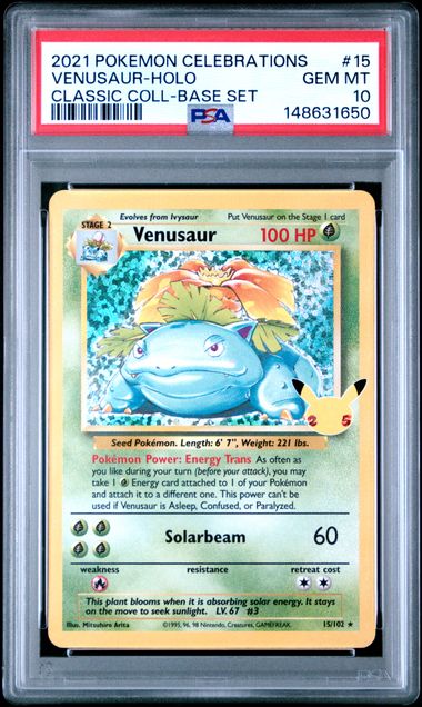 PSA 10 Venusaur Celebrations 15/102