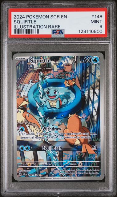 PSA 9 Squirtle Stellar Crown 148/142
