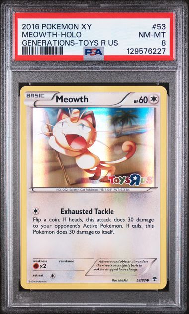 PSA 8 Meowth Toys R Us 53/83