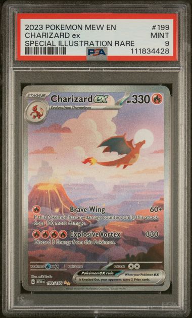 PSA 9 Charizard ex 151 199/165