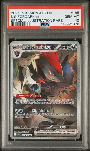 PSA 10 N's Zoroark ex Journey Together 185/159