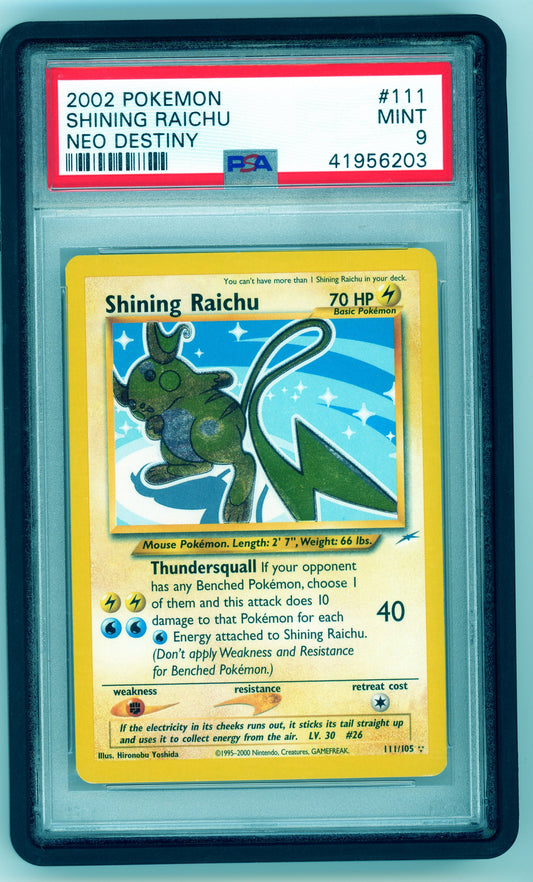 PSA 9 Shining Raichu Neo Destiny 111/105