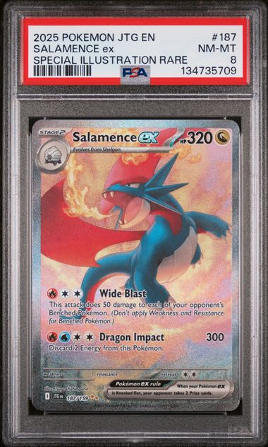PSA 8 Salamence ex Journey Together 187/159