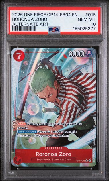 PSA 10 Roronoa Zoro OP14-EB04 015