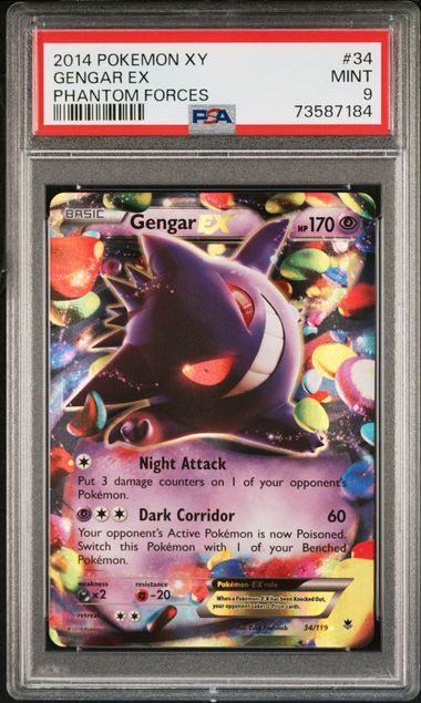 PSA 9 Gengar ex Phantom Forces 34/119
