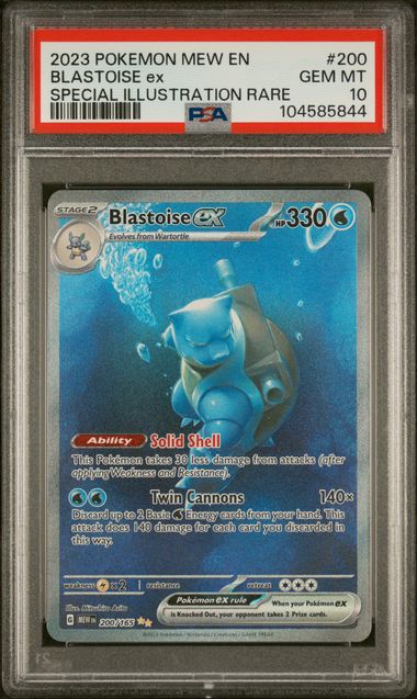 PSA 10 Blastoise ex 151 200/165