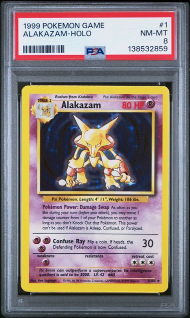 PSA 8 Alakazam Base 8/102