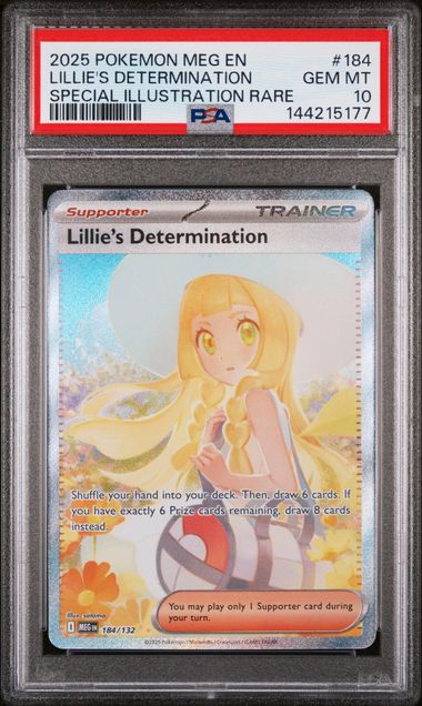 PSA 10 Lillie's Determinations Mega Evolution 184/132