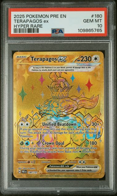 PSA 10 Terapagos ex Prismatic Evolutions 180/131