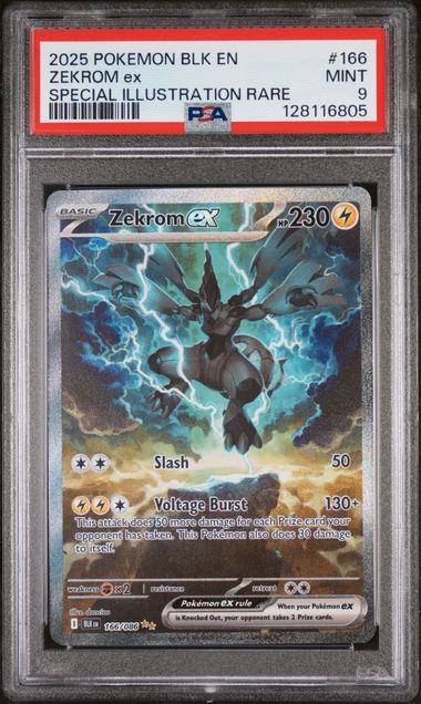 PSA 9 Zekrom ex Black Bolt 166/086