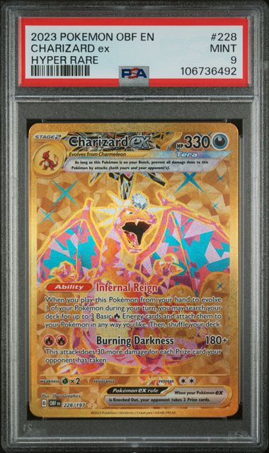 PSA 9 Charizard ex Obsidian Flames 228/197