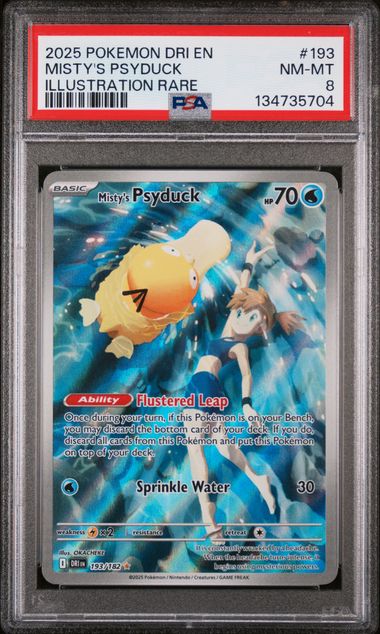 PSA 8 Misty's Psyduck Destined Rivals 193/182