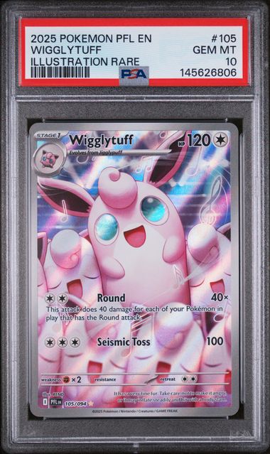 PSA 10 Wigglytuff Phantasmal Flames 105/094