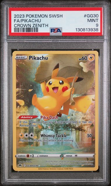 PSA 9 Pikachu Crown Zenith GG30/GG70