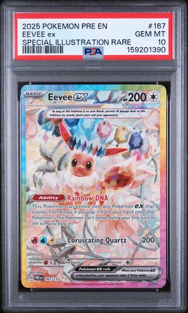 PSA 10 Eevee ex Prismatic Evolutions 167/131