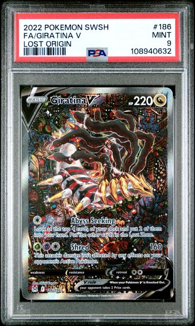PSA 9 Giratina V Lost Origin 186/196
