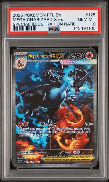 PSA 10 Mega Charizard X ex Phantasmal Flames 125/094