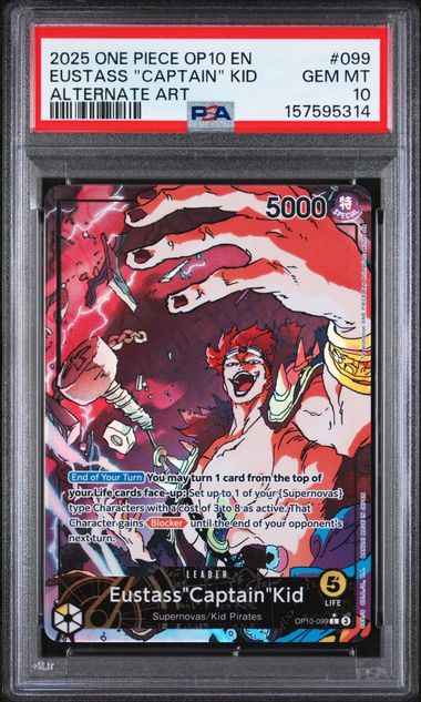 PSA 10 Eustass "Captain" Kid OP10 099
