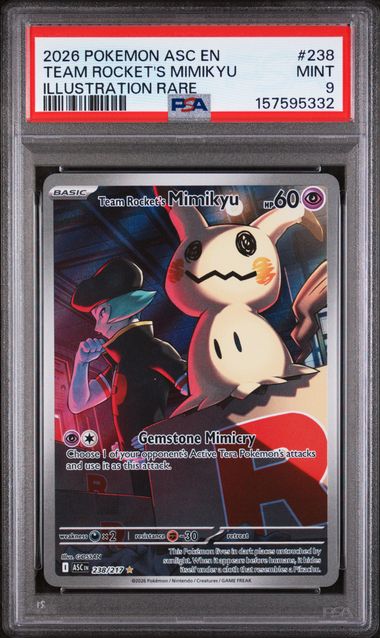 PSA 9 Team Rocket's Mimikyu Ascended Heroes 238/217