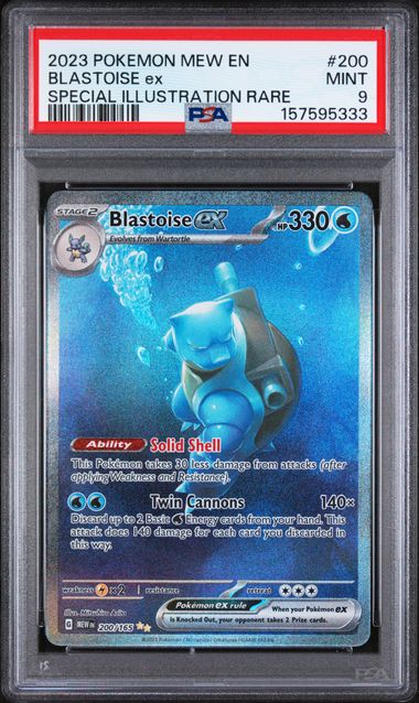 PSA 9 Blastoise ex 151 200/165