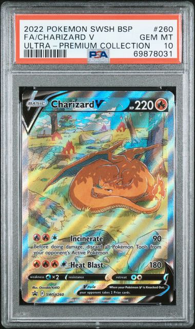PSA 10 Charizard V Black Star Promo SWSH260