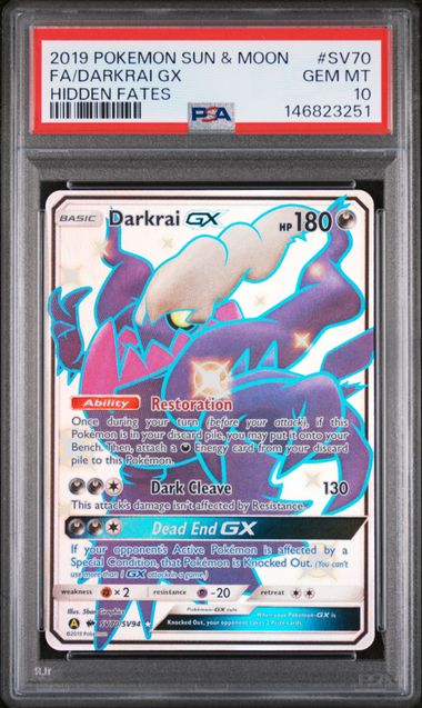PSA 10 Darkrai GX Hidden Fates SV70/SV94