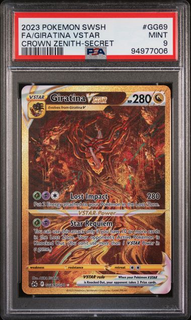 PSA 9 Giratina VSTAR Crown Zenith GG69/GG70