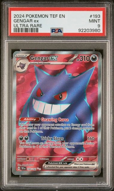 PSA 9 Gengar ex Temporal Forces 193/162