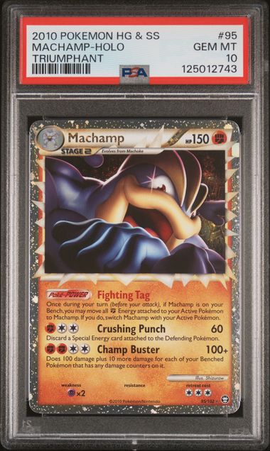 PSA 10 Machamp HeartGold&SoulSilver 95/102