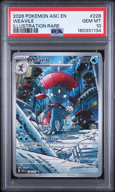 PSA 10 Weavile Ascended Heroes 228/217