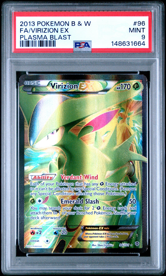 PSA 9 Virizion EX Plasma Blast 96/101