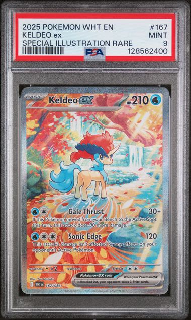PSA 9 Keldeo ex White Flare 167/086