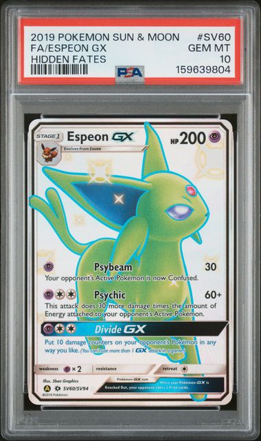 PSA 10 Espeon GX Hidden Fates SV60/SV94