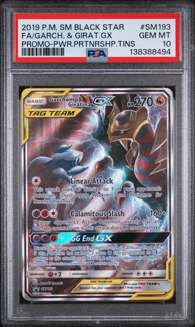 PSA 10 Garchomp & Giratina GX Black Star Promo SM193